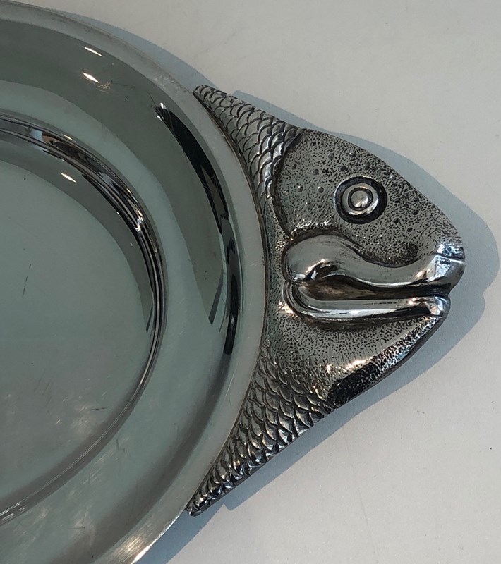 Silver Plated Dish Representing A Fish. Italian Work. Circa 1970-barrois-antiques-50s-53387-8-main-638091109657246551.jpg
