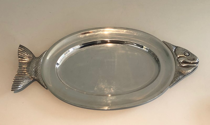 Silver Plated Dish Representing A Fish. Italian Work. Circa 1970-barrois-antiques-50s-53387-9-main-638091109680840203.jpg