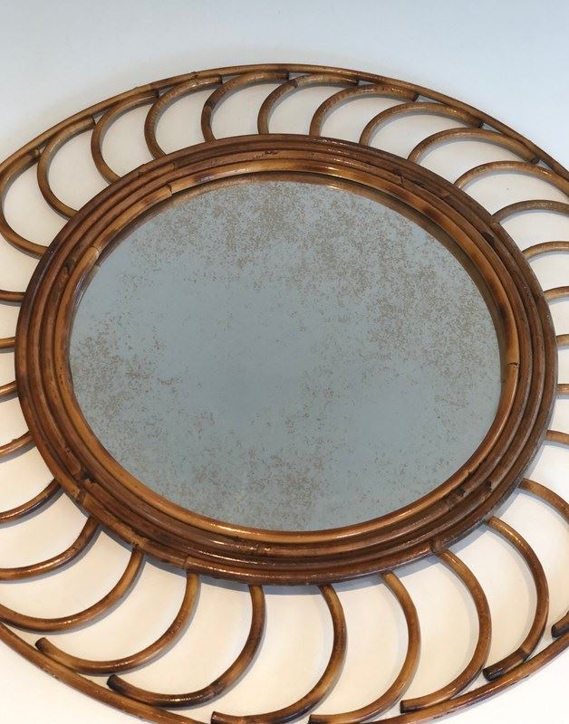 Rattan Mirror. French Work. Circa 1970-barrois-antiques-6-main-638158516499157053.jpg