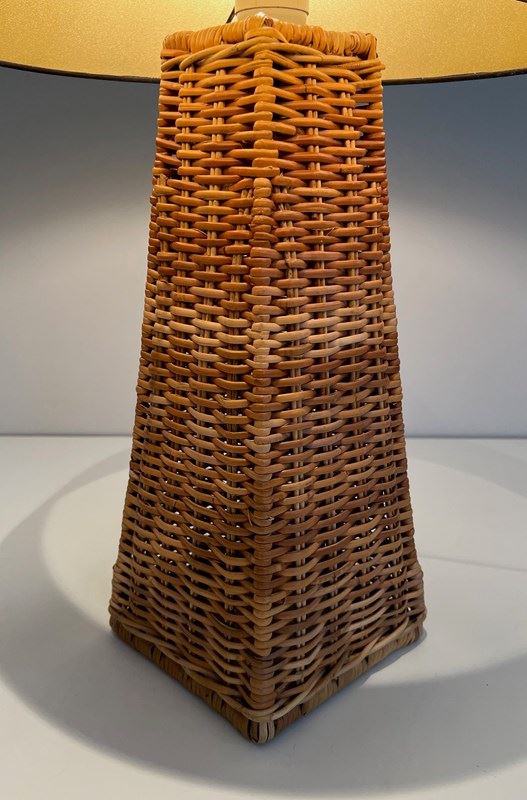 Pyramidal Rattan Table Lamp. French Work. Circa 1970-barrois-antiques-7-main-638216472419630239.jpg