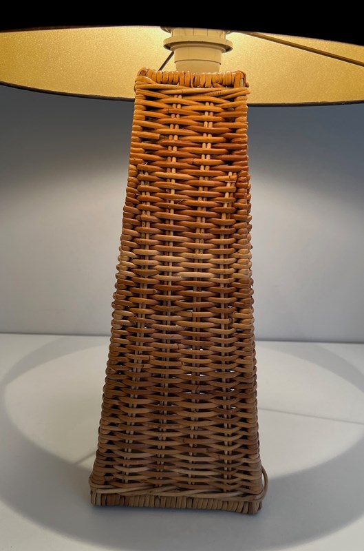 Pyramidal Rattan Table Lamp. French Work. Circa 1970-barrois-antiques-8-main-638216472453223952.jpg