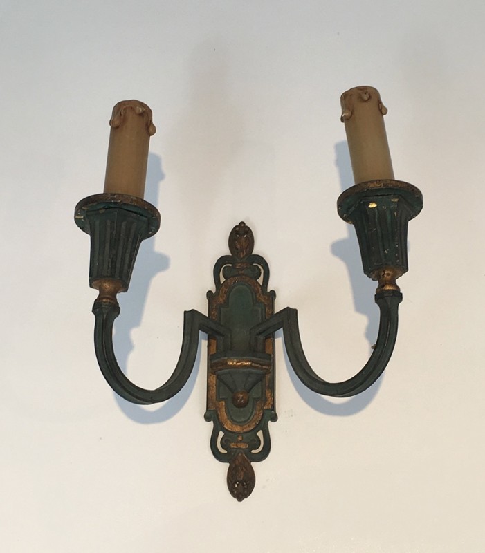  Interesting Pair of Bronze Sconces. French. 1940s-barrois-antiques-BS-168-main-636641338738799744.jpg