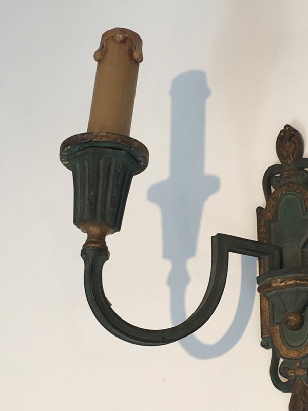  Interesting Pair of Bronze Sconces. French. 1940s-barrois-antiques-BS-173-main-636641338921173096.jpg