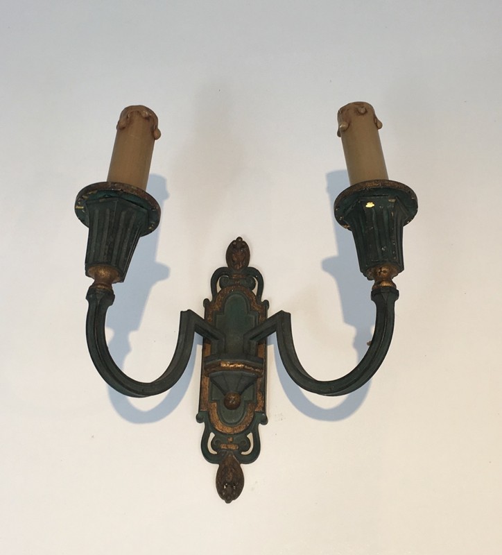  Interesting Pair of Bronze Sconces. French. 1940s-barrois-antiques-BS-176-main-636641338956742920.jpg