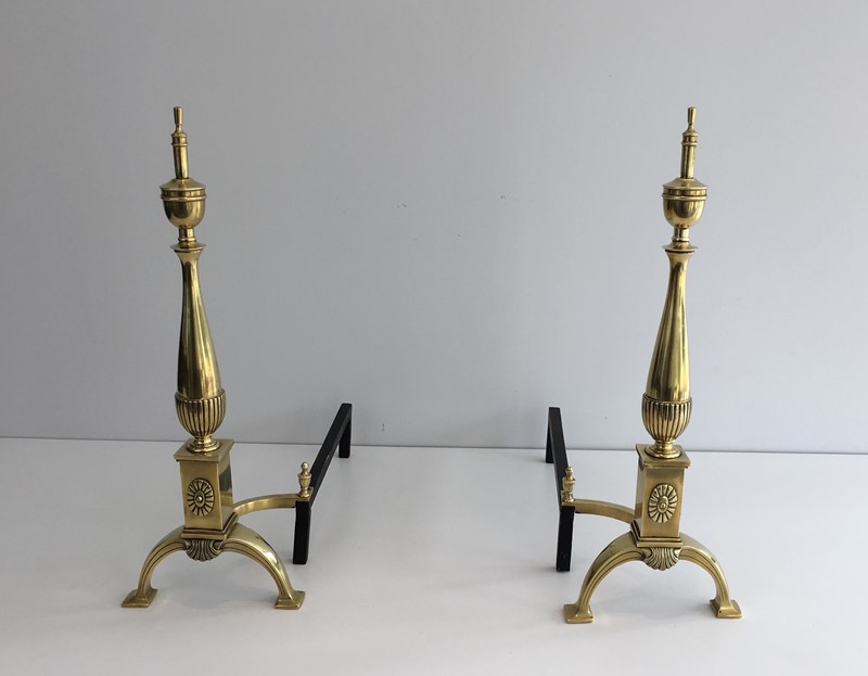  Pair of neoclassical  Style lBronze Andirons-barrois-antiques-FP-851-main-636779559912383737.JPG