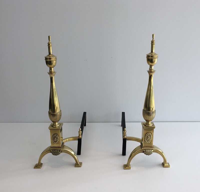  Pair of neoclassical  Style lBronze Andirons-barrois-antiques-FP-864-main-636779560705564188.JPG