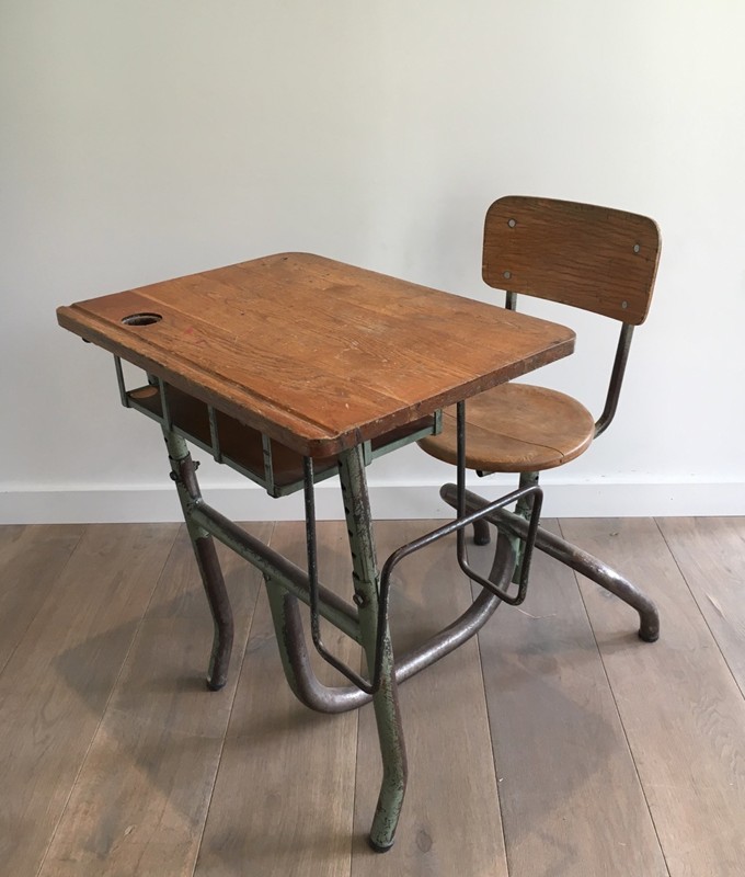  Industrial Steel and Wood Children Desk. 1900's-barrois-antiques-I-618-main-636619003017873509.jpg