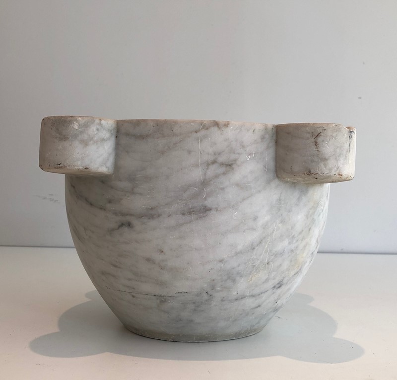 Important Carrara marble mortar. French. 18th C.-barrois-antiques-d-2523-main-637777615794139070.jpg