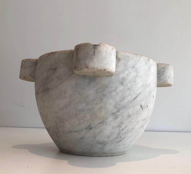 Important Carrara marble mortar. French. 18th C.-barrois-antiques-d-2524-main-637777615809451185.jpg