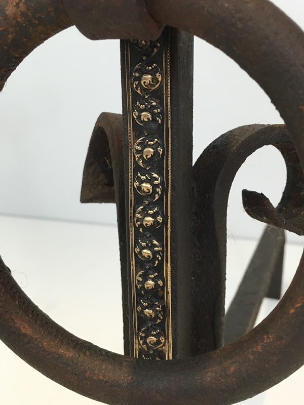  Pair of Arts & Crafts Iron & Brass Andirons-barrois-antiques-fp-1438-main-636842817399048627.JPG