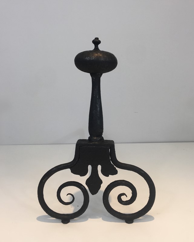  Pair of Wrought Iron Andirons. French. 18th c-barrois-antiques-fp-1572-main-636842811831496381.JPG