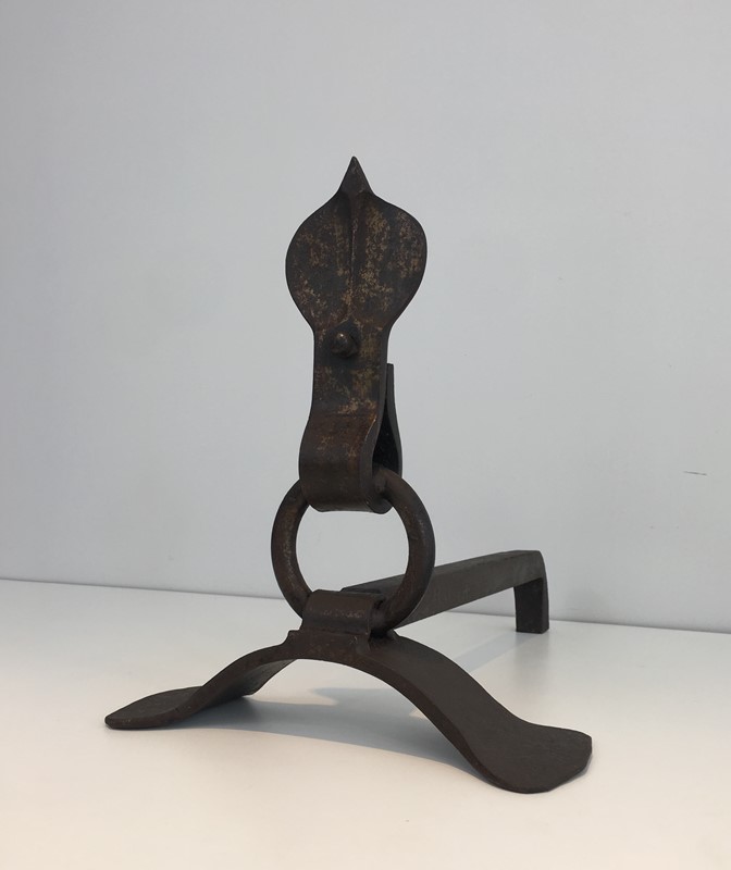  Pair of Modernist Wrought Iron Andirons. French-barrois-antiques-fp-1899-main-636842958632336505.JPG