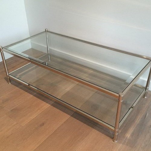 Grande Table Basse Chromée