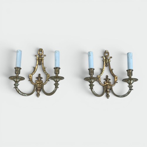 Pair Of Louis The 16Th Style Bronze Wall Lights By Lucien Gau