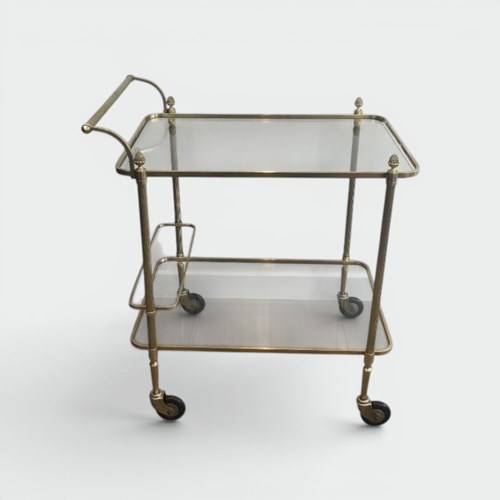 Neoclassical Brass Drinks Trolley By Maison Bagués. Circa 1940