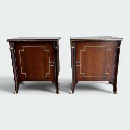 Pair Of Neoclassical-Style Mahogany Side Cabinets 