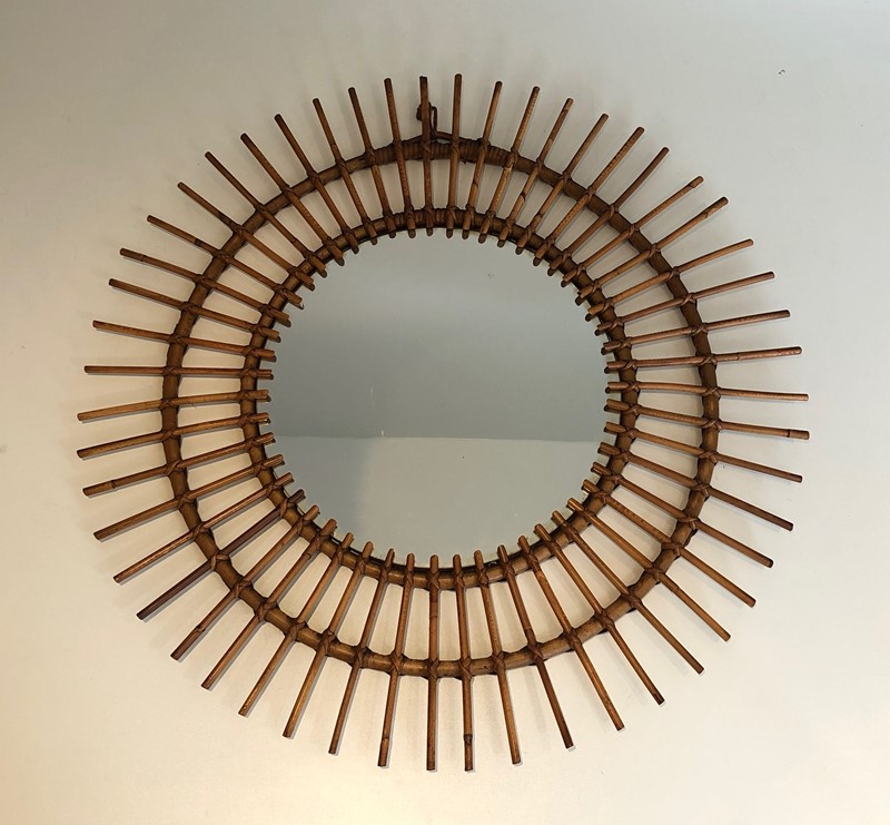  Round Rattan Mirror. French. Circa 1950-barrois-antiques-pfm-1519-main-637595367438164869.jpg