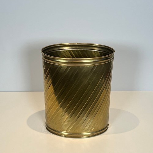 Brass Wastebasket