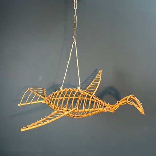 Large Rattan Bird Mobile