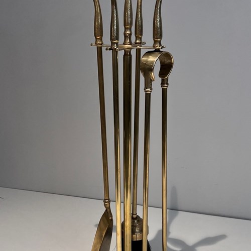 Brass Duck Heads Fireplace Tools