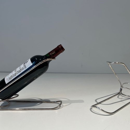 Pair Of Silver Plated Wine Holder