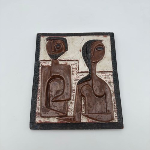 Glazed Terracotta Wall Panel Created In 1972 For The City Of Ostend (Stad Oosten