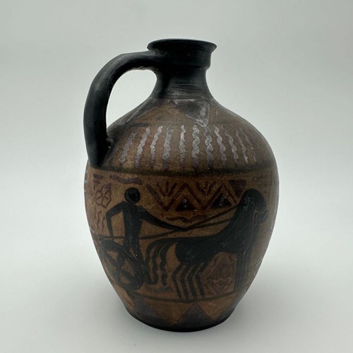 Glazed Stoneware Pitcher By VE Ciboure, Vilotte Period, Circa 1920