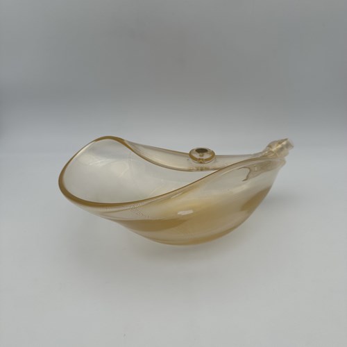 Iridescent Murano Glass Free-Form Bowl, Barovier & Toso, 1950S-1960S