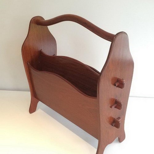 Scandinavian Magazine Rack In Teak