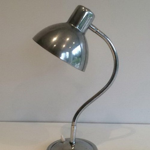 Swinging Articulated Chrome Table Lamp, Circa 1960