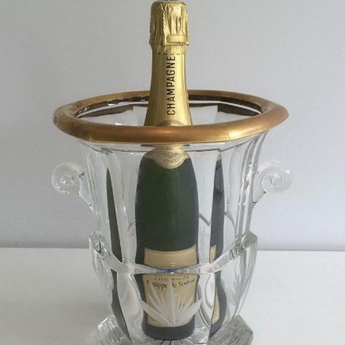 Crystal And Gilt Champagne Bucket