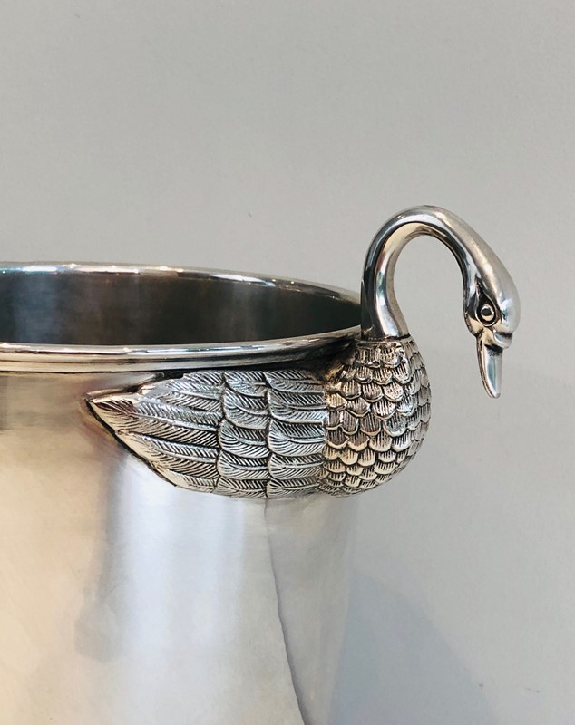 Att. to Christofle. Silver Plated Swans Ice Bucket-barrois-antiques-w-189-main-637387157324595221.jpg