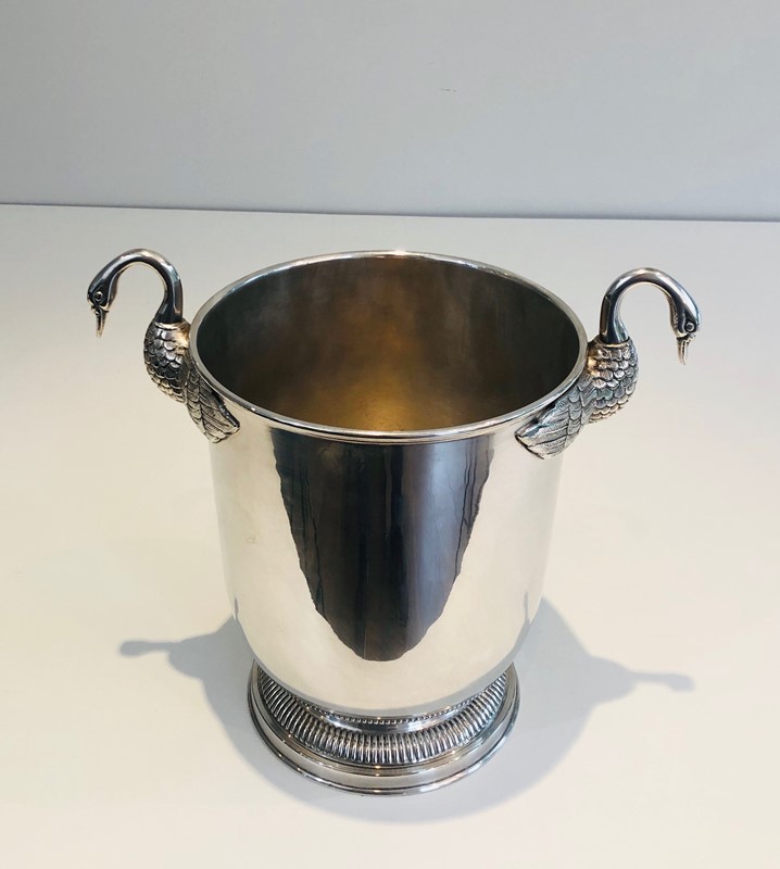 Att. to Christofle. Silver Plated Swans Ice Bucket-barrois-antiques-w-192-main-637387157389281936.jpg