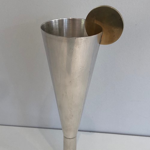 Silver Plated And Brass Champagne Flute