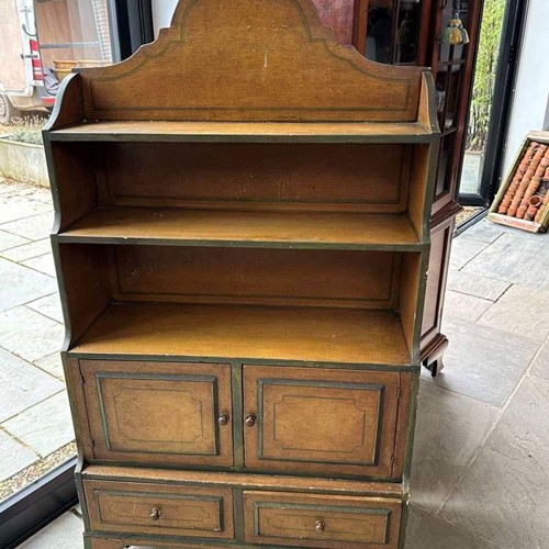 English waterfall bookcase circa 1920