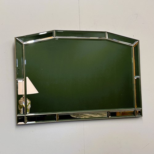 1980S Octagonal Hollywood Regency Brass Wall Mirror