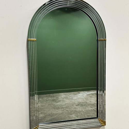 Rare Disco Mirror By Deknudt, 1980S.