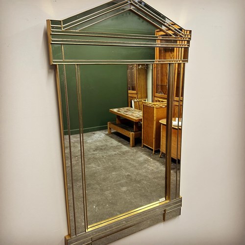 Large Vintage Hollywood Regency Mirror By Deknudt