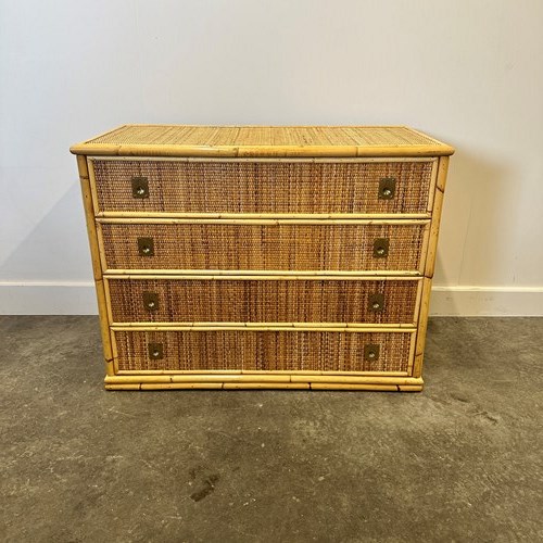 Bamboo And  Rattan Chest Of Drawers By Dal Vera