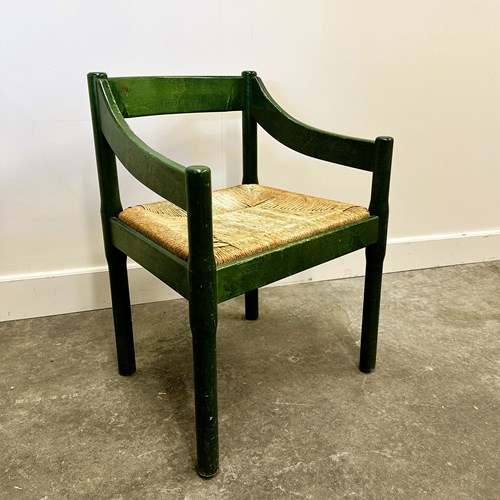 Green Carimate Chair By Vico Magistretti, Italy 1960S