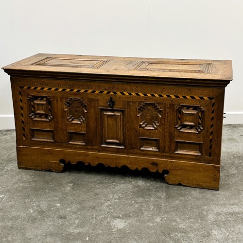 Exquisite 18Th Century German Baroque Travel Trunk – Dated 1737 – With Ebony 