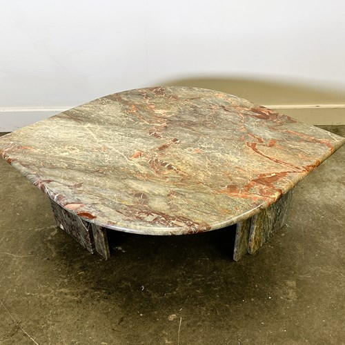 Fior Di Pesco Marble Eye Shaped Coffee Table.