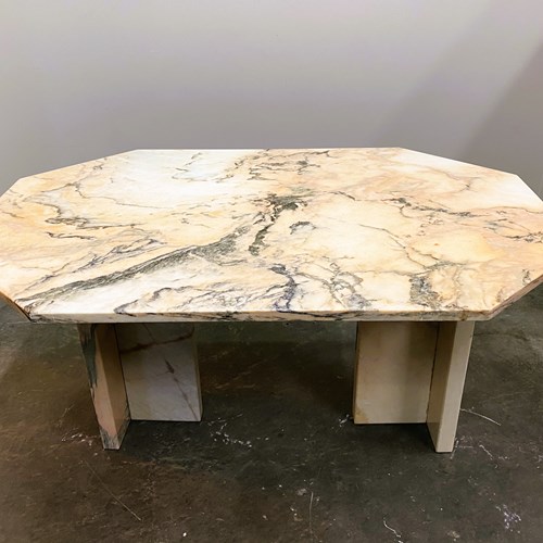 Blush Pink Octogonal Italian Marble Dining Table