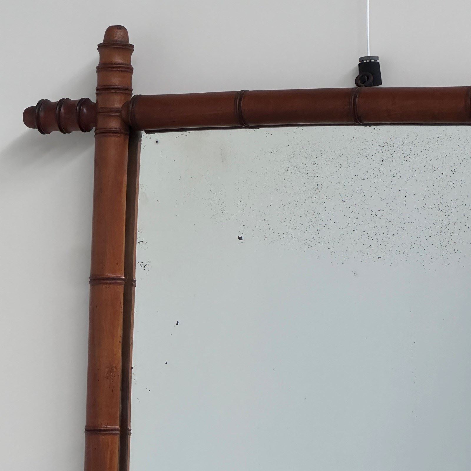 Antique Faux Bamboo Mirror, France, Late 19Th Century - Decorative