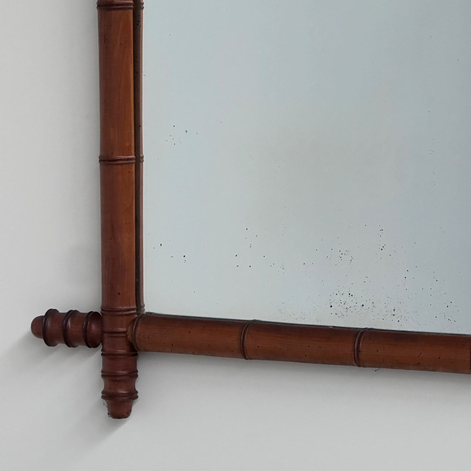 Antique Faux Bamboo Mirror, France, Late 19Th Century - Decorative
