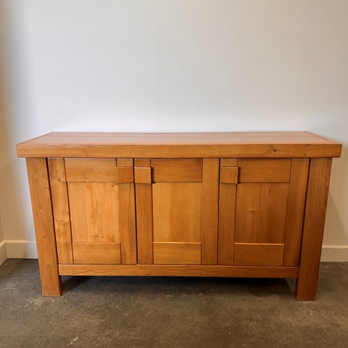 Maison Regain Sideboard, Vintage French Elm Wood Credenza