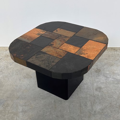 Vintage Mosaic Slate Coffee Table, Stone Tile 
