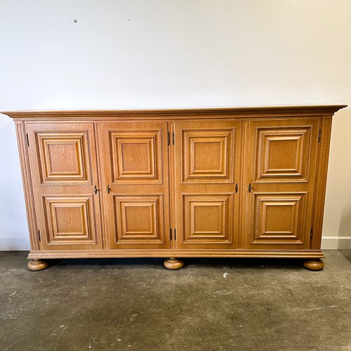 Mid 20Th Century Solid Oak Brutalist Sideboard