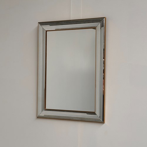Vintage Deknudt Disco Mirror – Layered Bevelled Mirror Frame