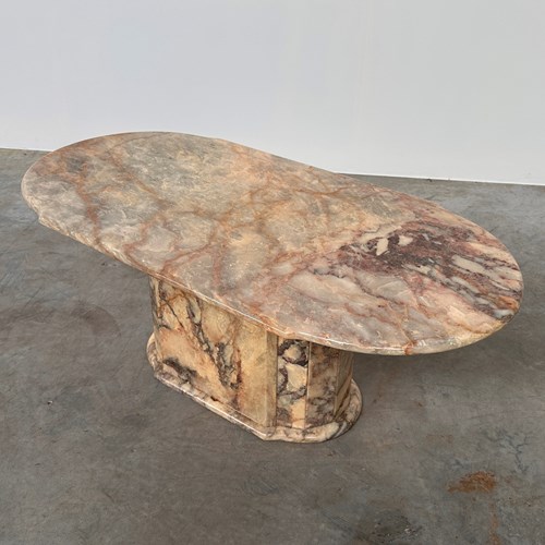 Classic Fior Di Pesco Marble Coffee Table, Italy, 1970S